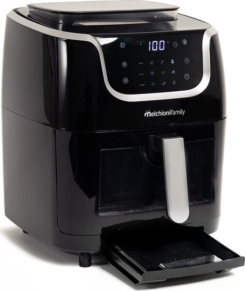 Melchioni Friggitrice ad Aria 3in1 Capacit 6 Litri Potenza 1700 Watt con Funzione Vapore colore Nero - 118340038 Gioia