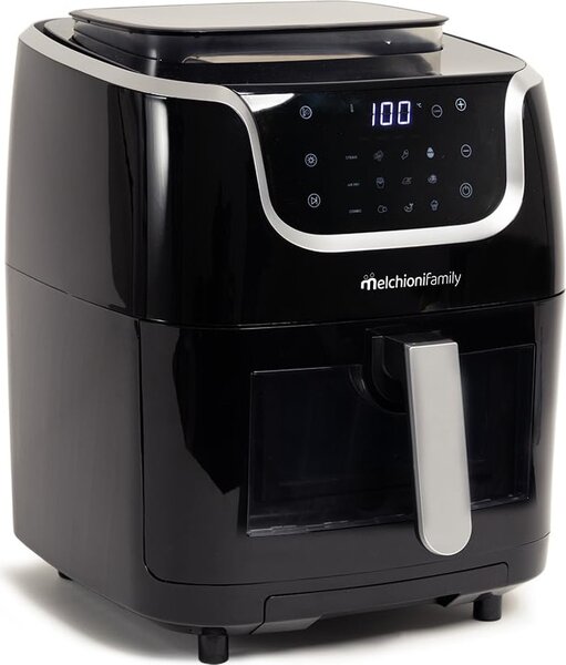 Melchioni Friggitrice ad Aria 3in1 Capacit 6 Litri Potenza 1700 Watt con Funzione Vapore colore Nero - 118340038 Gioia
