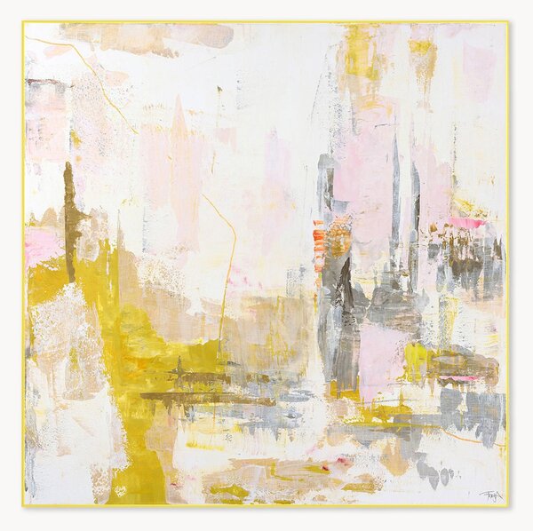 Quadro su tela incorniciato dipinto a mano New Age 1