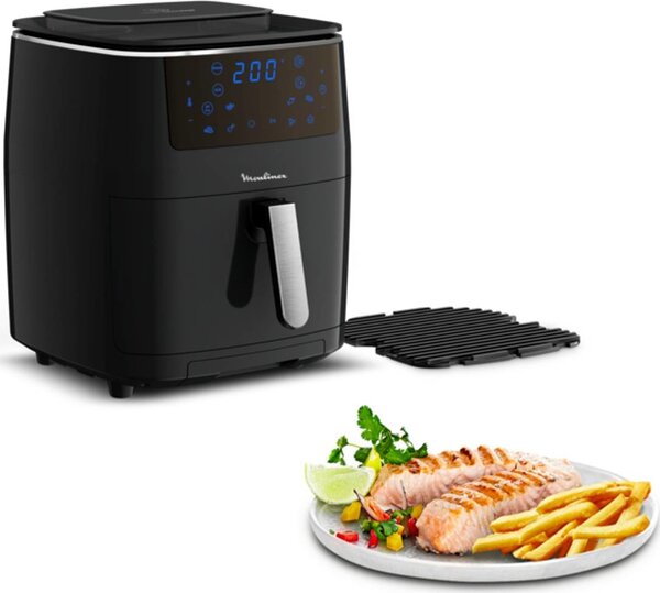 Moulinex Friggitrice ad Aria 6,9 Litri Potenza 1900W con Timer e Cottura a Vapore colore Nero Easy Fry Grill & Steam - AL201810