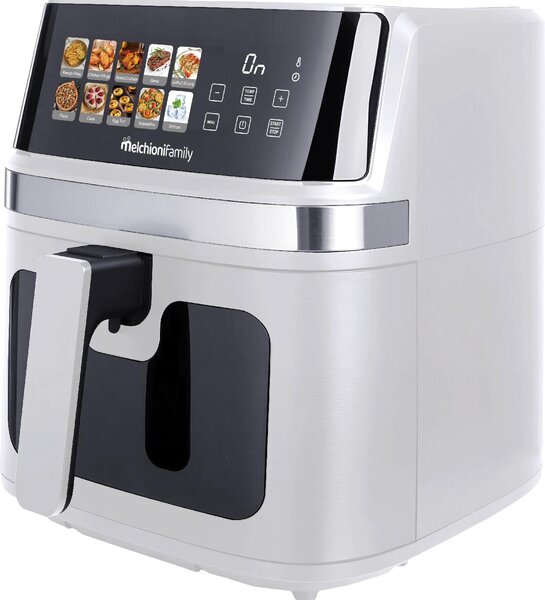 Melchioni Friggitrice ad Aria 8 Litri con Timer e Doppia Resistenza colore Bianco Gaia Plus - 118340055