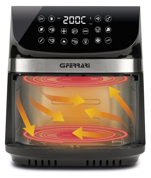G3 Ferrari Friggitrice ad Aria 9 Litri Potenza 2200W con Timer e Termostato Regolabile Friggisano Star - G10215