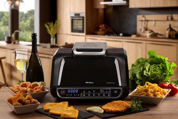 Ariete Friggitrice ad Aria Air Fryer Grill 2in1 Capacit 8 Litri Potenza 1700 Watt con Timer colore Nero - 4635