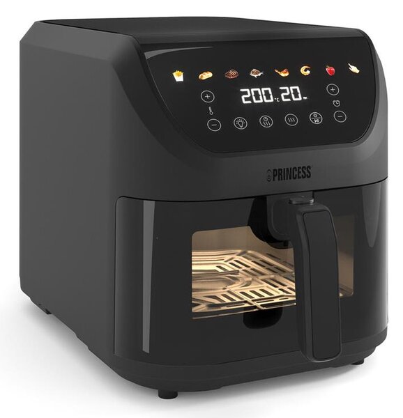PRINCESS Friggitrice ad Aria 8 Litri Potenza 2000W con Timer e Termostato Regolabile colore Nero - 182476
