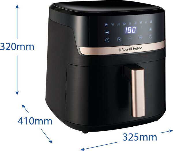 Russell Hobbs Friggitrice ad Aria 8,3 Litri 9 Programmi Potenza 1800 Watt colore Nero - 27630-56 Satisfry Air
