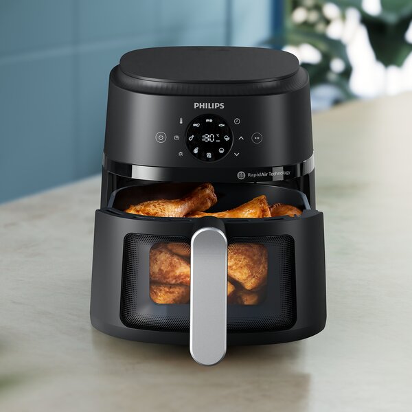 Philips Friggitrice ad Aria Airfryer Capacit 4.2 Litri Potenza 1500 Watt Multifunzione 13 in 1 con Timer colore Nero / Argento - NA221/00