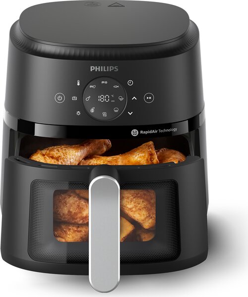Philips Friggitrice ad Aria Airfryer Capacit 4.2 Litri Potenza 1500 Watt Multifunzione 13 in 1 con Timer colore Nero / Argento - NA221/00