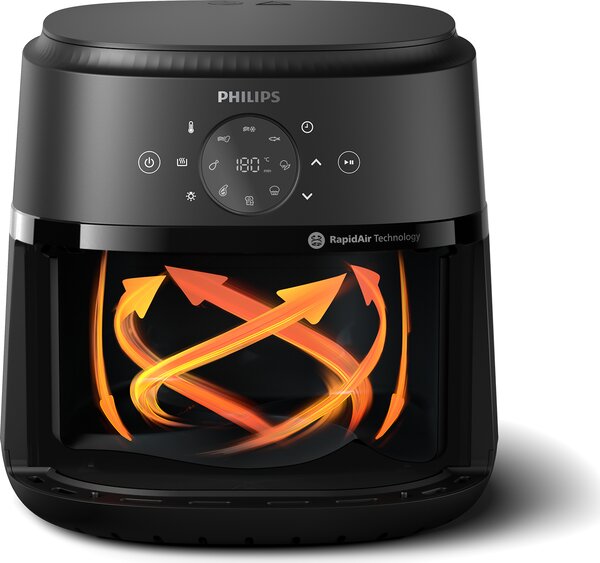 Philips Friggitrice ad Aria Airfryer 13 in 1 Capacit 6.2 Litri Potenza 1700 Watt con Timer e Termostato Regolabile colore Nero - NA231/00