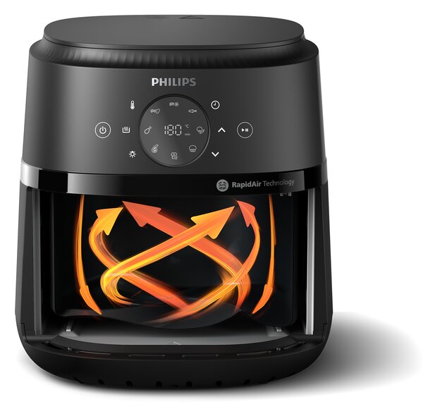 Philips Friggitrice ad Aria Airfryer Capacit 4.2 Litri Potenza 1500 Watt Multifunzione 13 in 1 con Timer colore Nero / Argento - NA221/00