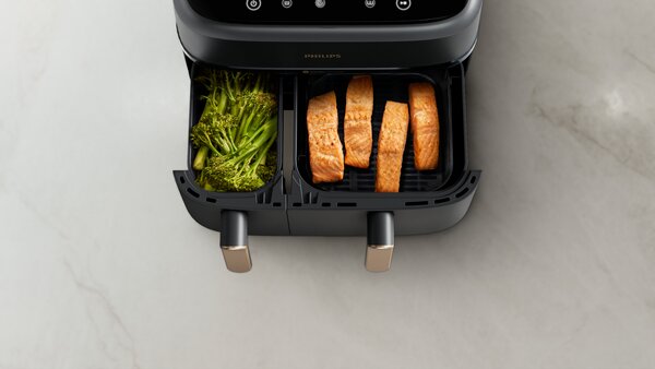 Philips Friggitrice ad Aria Airfryer Capacit 9 Litri Potenza 2750 Watt con Doppio Cestello colore Antracite - NA352/00