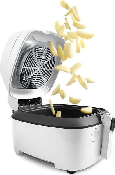 De Longhi Friggitrice ad Aria Capacit 1.25 Litri Potenza 1400 Watt Ciotola antiaderente colore Bianco - FH2101 IdealFry