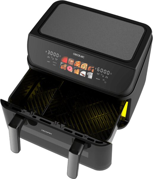 Cecotec Friggitrice ad Aria Capacit 10 Litri Potenza 2800 Watt Doppio Cestello Termostato Regolabile colore Nero - A01_EU01_100842 Cecofry&Grill D