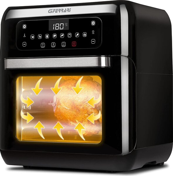G3 Ferrari Friggitrice ad Aria Capacit 11 Litri Potenza 1500 Watt Fornetto Girarrosto con 9 programmi - Friggisano 2.0 G10136