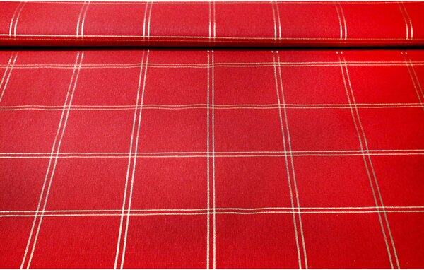 Federa decorativa natalizia rosso con lurex
