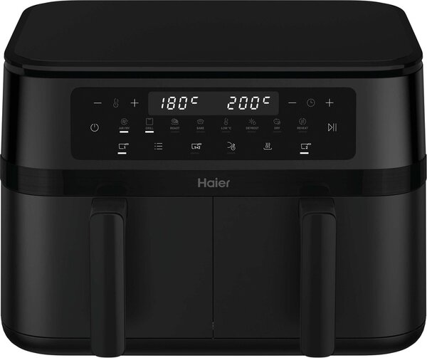 Haier Friggitrice ad Aria Capacit 11 Litri Potenza 3000 Watt Doppio Cestello 8 programmi di cottura colore Nero - HAF3AD 011