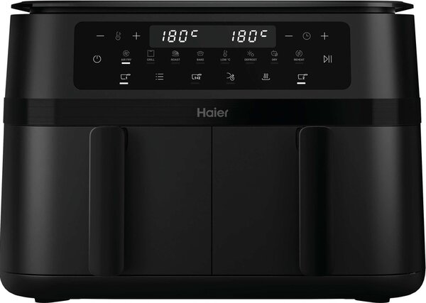 Haier Friggitrice ad Aria Capacit 11 Litri Potenza 3000 Watt Doppio Cestello 8 programmi di cottura colore Nero - HAF3AD 011