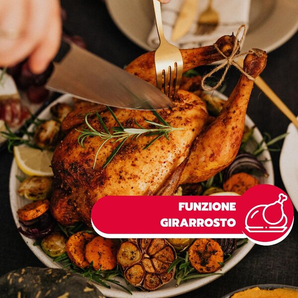 Ardes Friggitrice ad Aria Capacit 12 Litri Girarrosto con 7 programmi colore Nero - AR1KP12000 Friggisana XXL