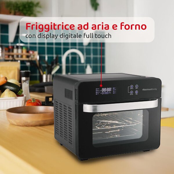 Melchioni Friggitrice ad Aria Capacit 24 Litri Potenza 1700 Watt Fornetto Ventilato con Grill e Timer - VITTORIA