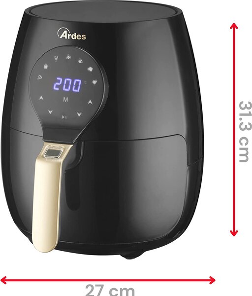 Ardes Friggitrice ad Aria Capacit 3.5 Litri Potenza 1000 Watt con Timer e Termostato - K33