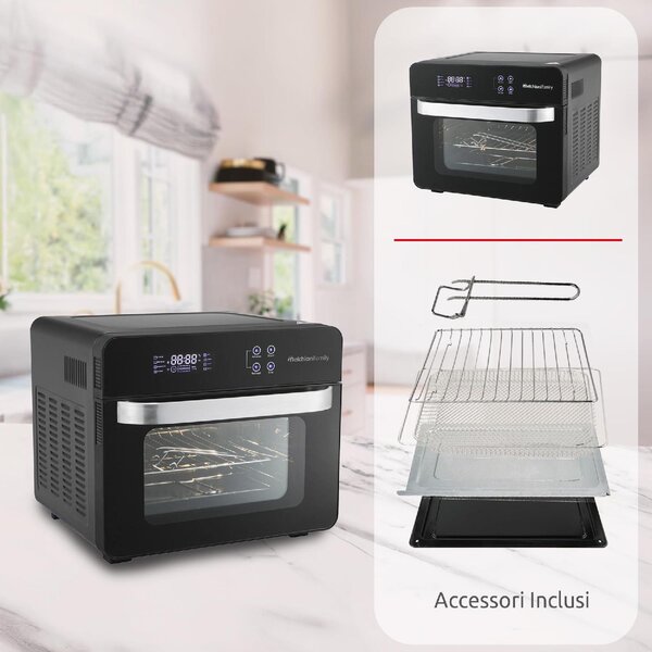 Melchioni Friggitrice ad Aria Capacit 24 Litri Potenza 1700 Watt Fornetto Ventilato con Grill e Timer - VITTORIA