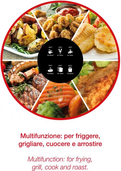 Ardes Friggitrice ad Aria Capacit 3.5 Litri Potenza 1000 Watt con Timer e Termostato - K33