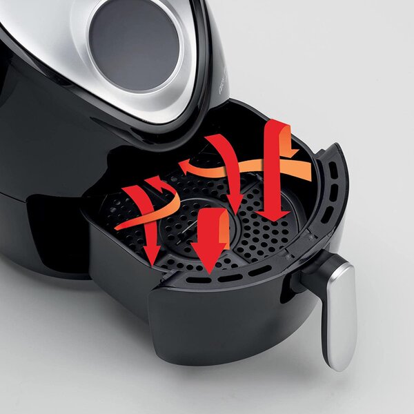 Ariete Friggitrice ad Aria Capacit 3.5 Litri Potenza 1300 Watt Display Touch 7 Programmi colore Nero - 4616/00 Airy Fryer Digital