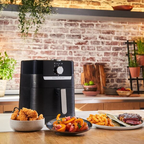 Moulinex Friggitrice ad Aria Capacit 4.2 Litri Potenza 1400 Watt con Termostato Regolabile colore Nero - EZ501810