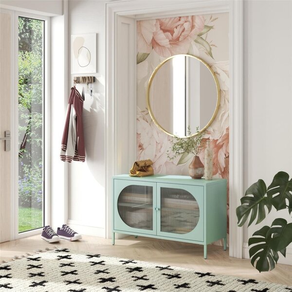 Vetrina in metallo azzurra 100x64x40 cm Luna - Støraa
