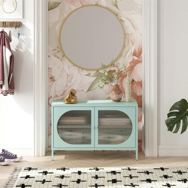 Vetrina in metallo azzurra 100x64x40 cm Luna - Støraa