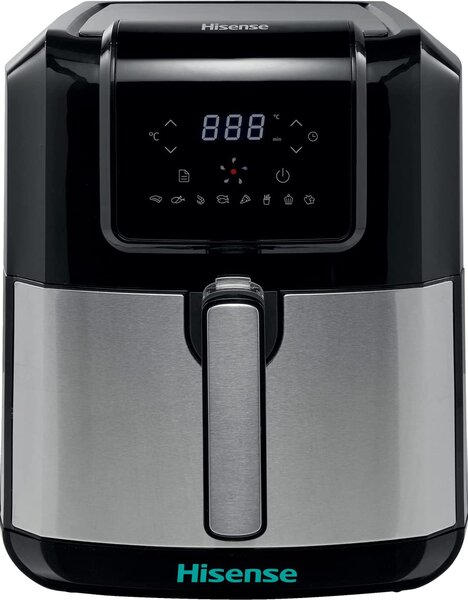 Hisense Friggitrice ad Aria Capacit 5 Litri Potenza 1700 Watt con 8 Programmi e Doppio Cestello - H06AFBS1S3