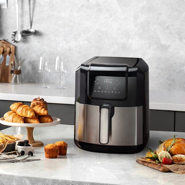Hisense Friggitrice ad Aria Capacit 5 Litri Potenza 1700 Watt con 8 Programmi e Doppio Cestello - H06AFBS1S3
