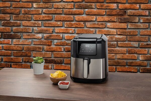Hisense Friggitrice ad Aria Capacit 5 Litri Potenza 1700 Watt con 8 Programmi e Doppio Cestello - H06AFBS1S3