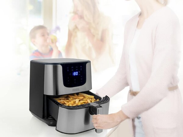 PRINCESS Friggitrice ad Aria Capacit 5.5 Litri Potenza 1700 Watt colore Argento - 182060