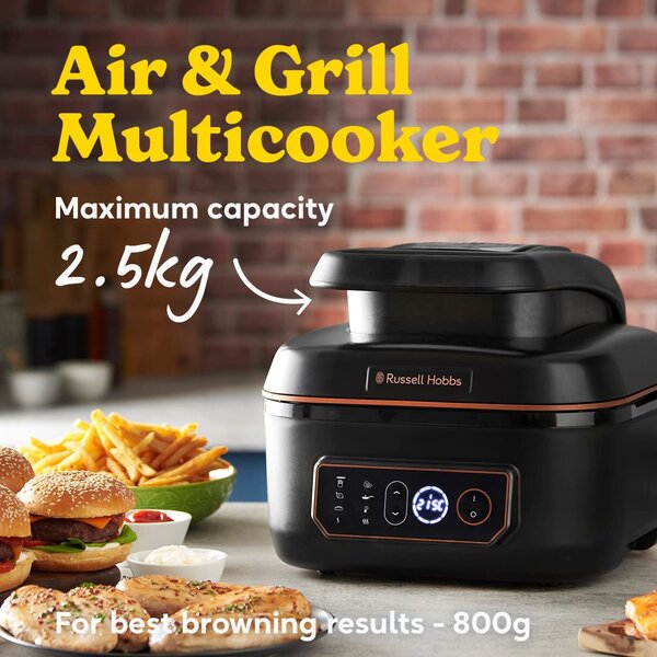 Russell Hobbs Friggitrice ad Aria Capacit 5.5 Litri Potenza 1745 Watt Max 260 C Arrosto grill - 26520-56