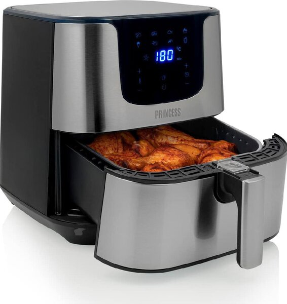 PRINCESS Friggitrice ad Aria Capacit 5.5 Litri Potenza 1700 Watt colore Argento - 182060