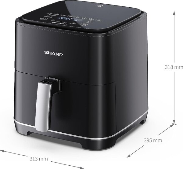 Sharp Friggitrice ad Aria Capacit 5,5 Litri Potenza 1650 Watt colore Nero - AF-GS552AE-B
