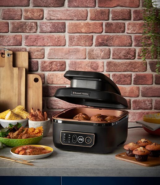 Russell Hobbs Friggitrice ad Aria Capacit 5.5 Litri Potenza 1745 Watt Max 260 C Arrosto grill - 26520-56