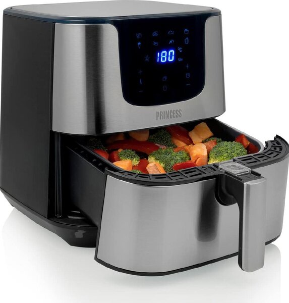 PRINCESS Friggitrice ad Aria Capacit 5.5 Litri Potenza 1700 Watt colore Argento - 182060