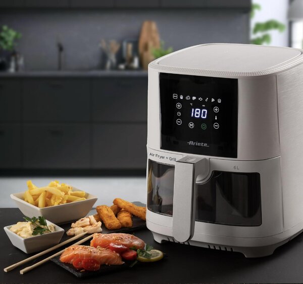 Ariete Friggitrice ad Aria Capacit 6 Litri Potenza 1300W Temperatura massima 200 colore Bianco - 4626 Airy Fryer