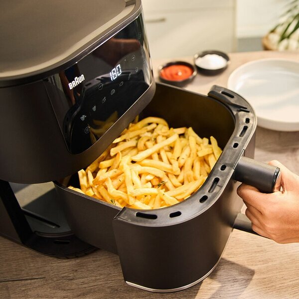 Braun Friggitrice ad Aria Capacit 6 Litri Potenza 1700 Watt con Timer e Termostato Regolabile colore Nero - HF5030 MultiFry 5