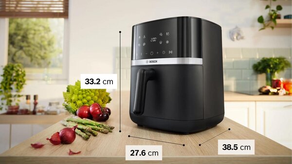 Bosch Friggitrice ad Aria Capacit 6.1 Litri Potenza 2050 Watt con Timer e Termostato Regolabile colore Nero - MAF462B1