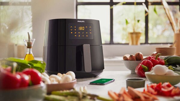 Philips Friggitrice ad Aria Capacit 6,2 Litri Potenza 2000 Watt 7 Programmi di Cottura - Essential HD9280/60