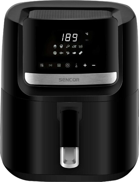 SENCOR Friggitrice ad Aria Capacit 6.5 Litri Potenza 1600 Watt Display LED con Timer colore Nero - SFR 6550BK