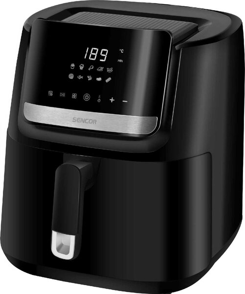 SENCOR Friggitrice ad Aria Capacit 6.5 Litri Potenza 1600 Watt Display LED con Timer colore Nero - SFR 6550BK