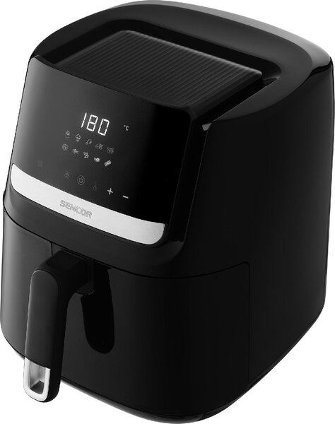 SENCOR Friggitrice ad Aria Capacit 6.5 Litri Potenza 1600 Watt Display LED con Timer colore Nero - SFR 6550BK