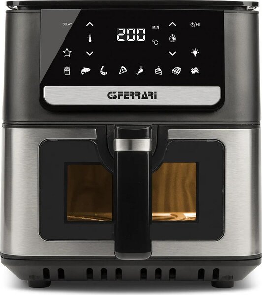 G3 Ferrari Friggitrice ad Aria Capacit 6.5 Litri Potenza 1700 Watt colore Nero e Acciaio Inox - G10207 Friggisano