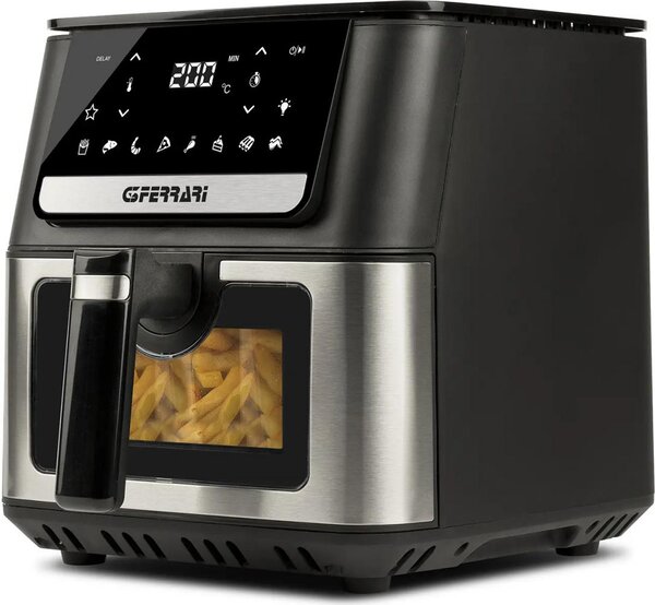 G3 Ferrari Friggitrice ad Aria Capacit 6.5 Litri Potenza 1700 Watt colore Nero e Acciaio Inox - G10207 Friggisano