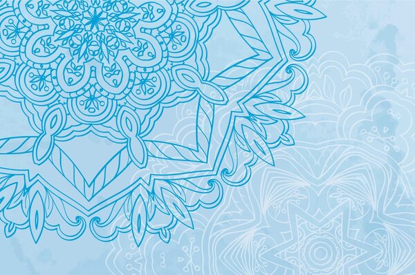 Carta da parati autoadesiva – Mandala in veste invernale