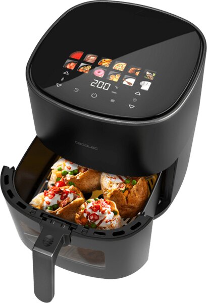 Cecotec Friggitrice ad Aria Capacit 6.5 Litri Potenza 2200 Watt con Termostato Regolabile colore Nero - A01_EU01_100500 Cecofry&Grill Duoheat 6500