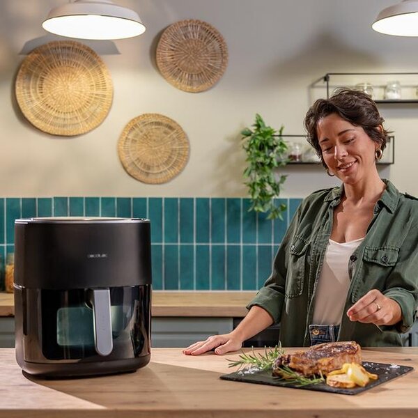 Cecotec Friggitrice ad Aria Capacit 6.5 Litri Potenza 2200 Watt con Termostato Regolabile colore Nero - A01_EU01_100500 Cecofry&Grill Duoheat 6500